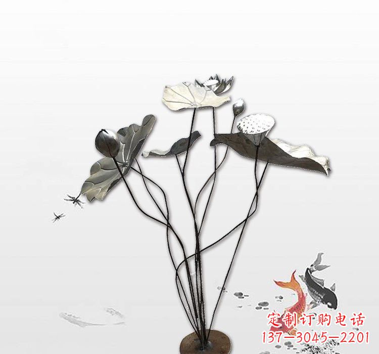 荷花雕塑 - 不锈钢/荷花/荷叶 荷花雕塑 - 不锈钢/荷花/荷叶
