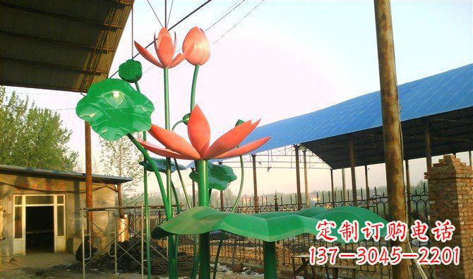 荷花雕塑 - 不锈钢/荷花/荷叶/景观 荷花雕塑 - 不锈钢/荷花/荷叶/景观