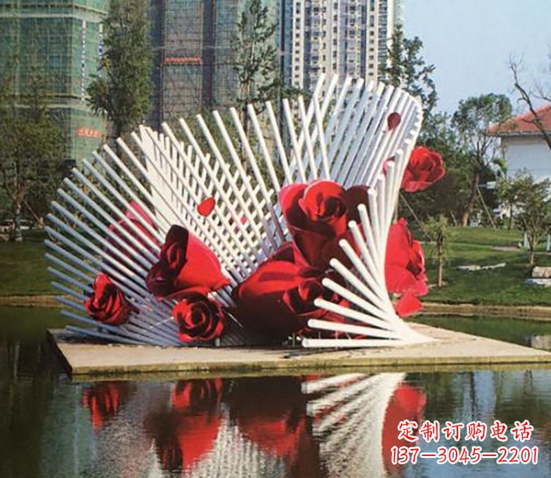 不锈钢玫瑰雕塑——美丽的艺术之作 不锈钢玫瑰雕塑——美丽的艺术之作