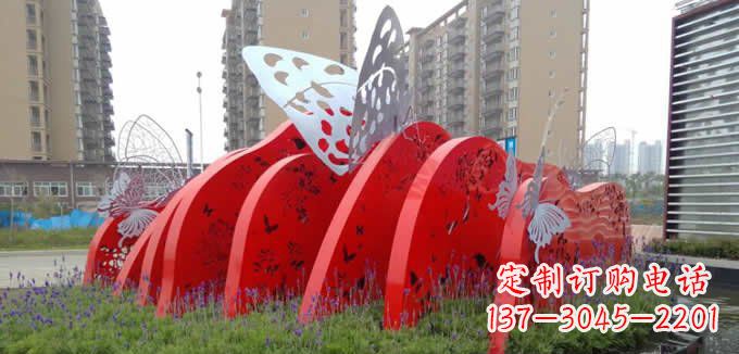 不锈钢蝴蝶小区景观雕塑