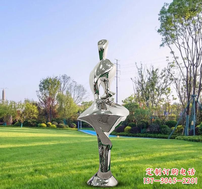 不锈钢户外抽象人体雕塑