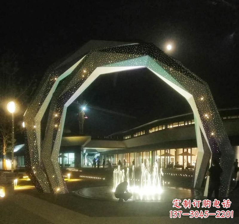 不锈钢户外拱门雕塑