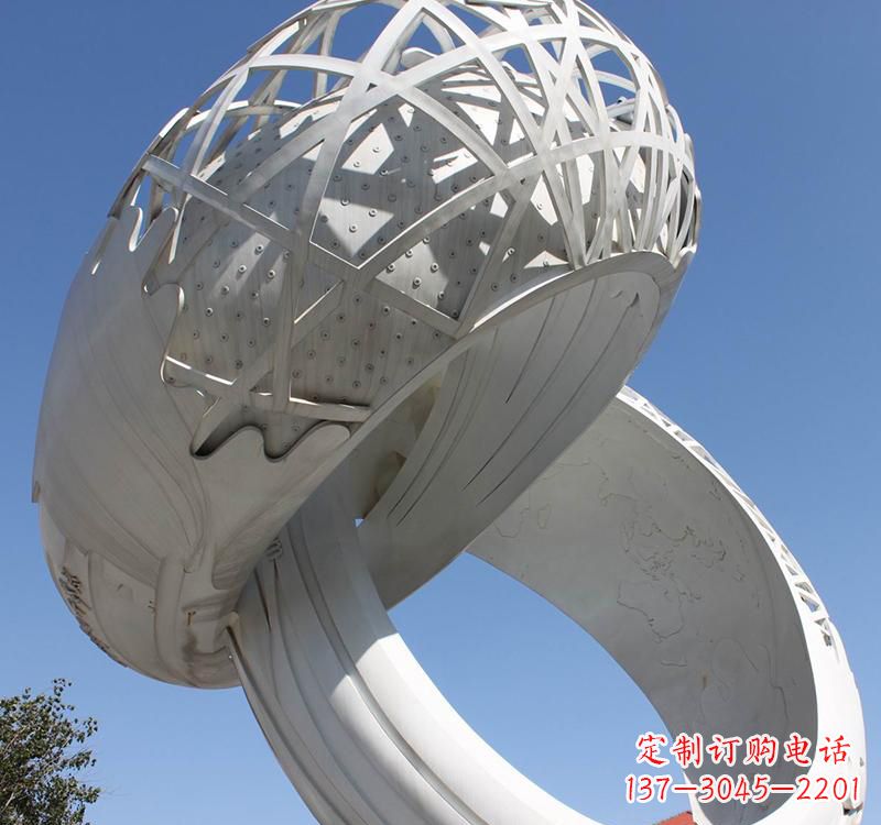 不锈钢户外婚庆戒指雕塑婚礼永恒的记忆 不锈钢户外婚庆戒指雕塑婚礼永恒的记忆