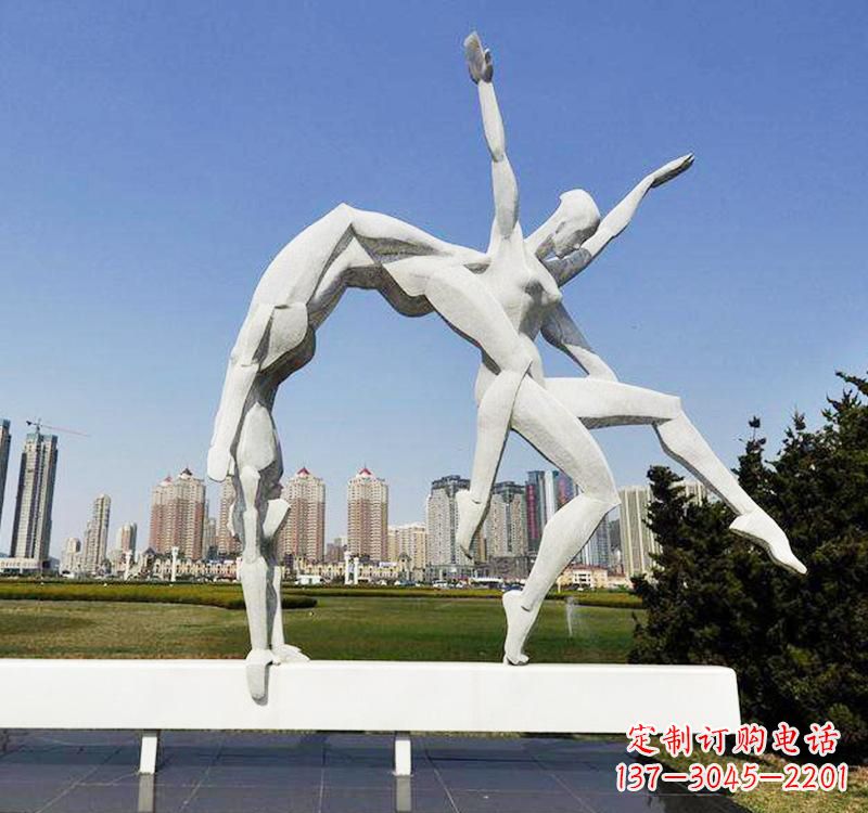 不锈钢户外运动人物雕塑
