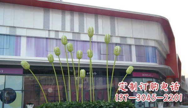 不锈钢花朵雕塑 (2)
