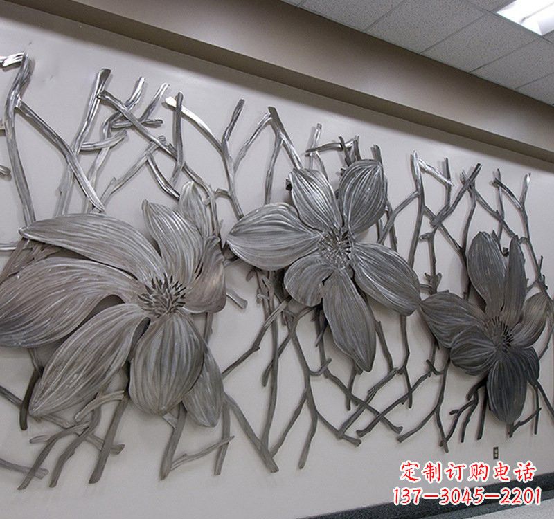 不锈钢花朵浮雕雕塑