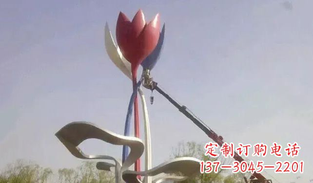 不锈钢花朵广场雕塑