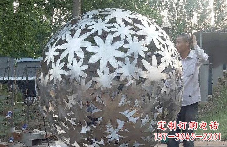 不锈钢花朵镂空球
