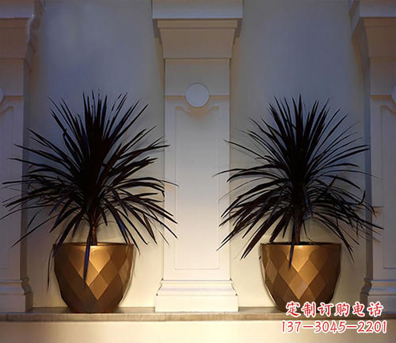 花盆雕塑 - 不锈钢/花盆 花盆雕塑 - 不锈钢/花盆