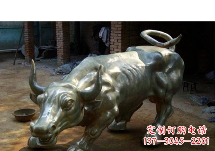 不锈钢华尔街牛雕塑 (3)