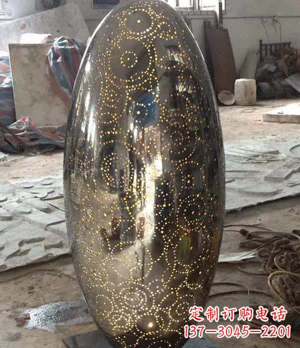 不锈钢化石景观雕塑