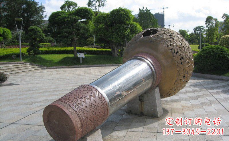不锈钢话筒广场景观雕塑