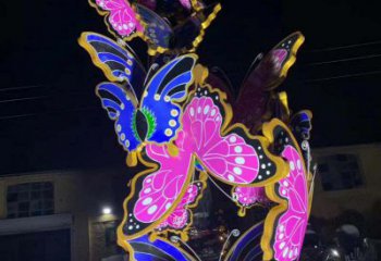 不锈钢蝴蝶雕塑彩绘魅力无限