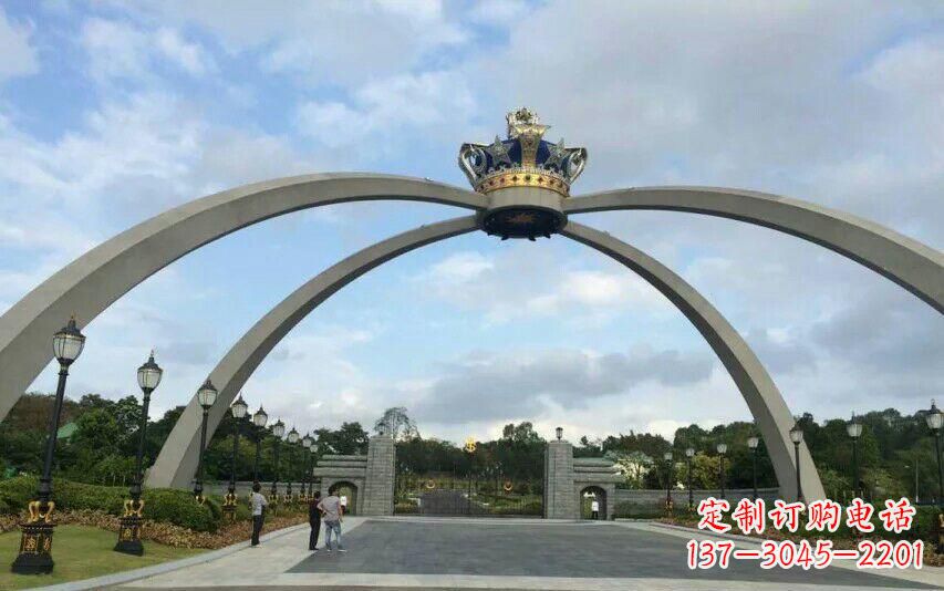 不锈钢皇冠公园景观雕塑