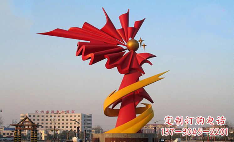 不锈钢黄河之光广场景观雕塑