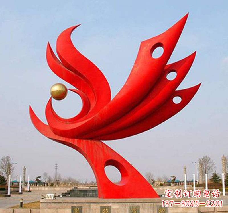 火凤凰雕塑 - 不锈钢/火凤凰/动物 火凤凰雕塑 - 不锈钢/火凤凰/动物