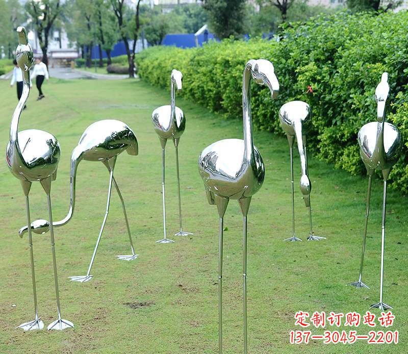 火烈鸟雕塑 - 不锈钢/火烈鸟 火烈鸟雕塑 - 不锈钢/火烈鸟