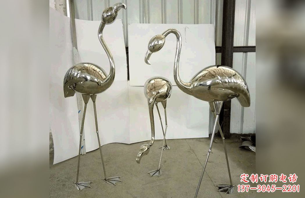 火烈鸟雕塑 - 不锈钢/火烈鸟/景观 火烈鸟雕塑 - 不锈钢/火烈鸟/景观