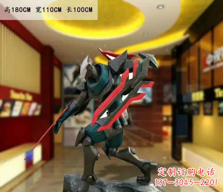 不锈钢击剑人物雕塑