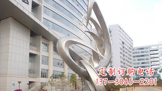 不锈钢几何形抽象雕塑