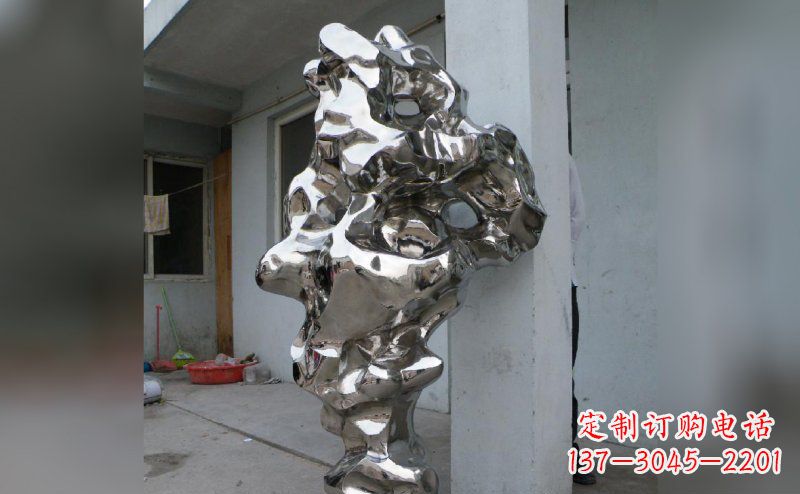 不锈钢几何形状抽象雕塑