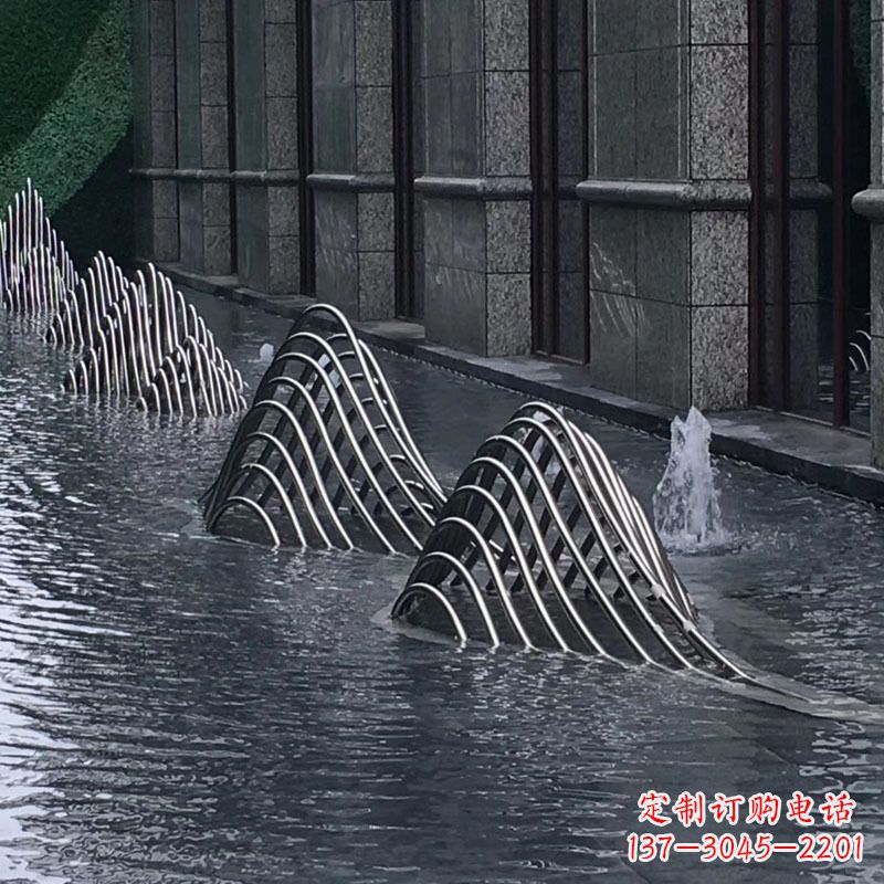 不锈钢假山水景雕塑