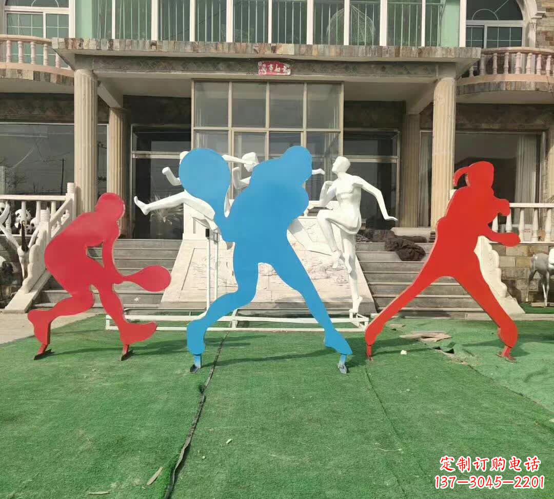 不锈钢剪影人物雕塑 (2)