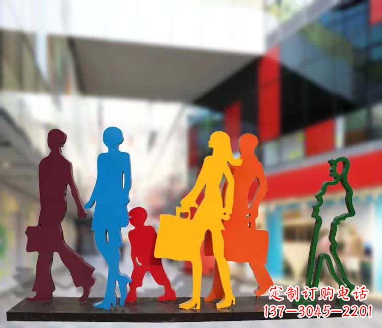 不锈钢剪影人物雕塑