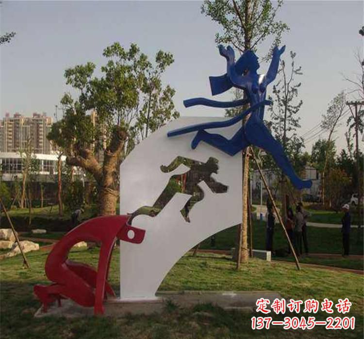 不锈钢剪影人物雕塑