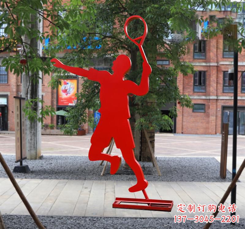 不锈钢剪影运动烤漆雕塑