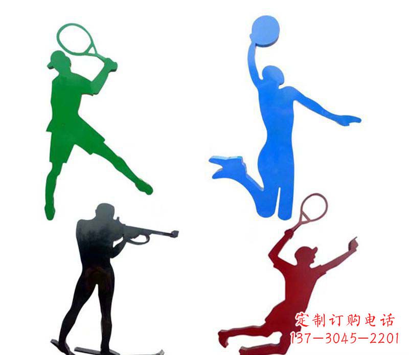 不锈钢剪影运动人物雕塑1