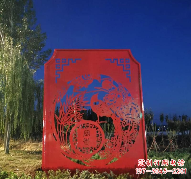 不锈钢剪纸雕塑