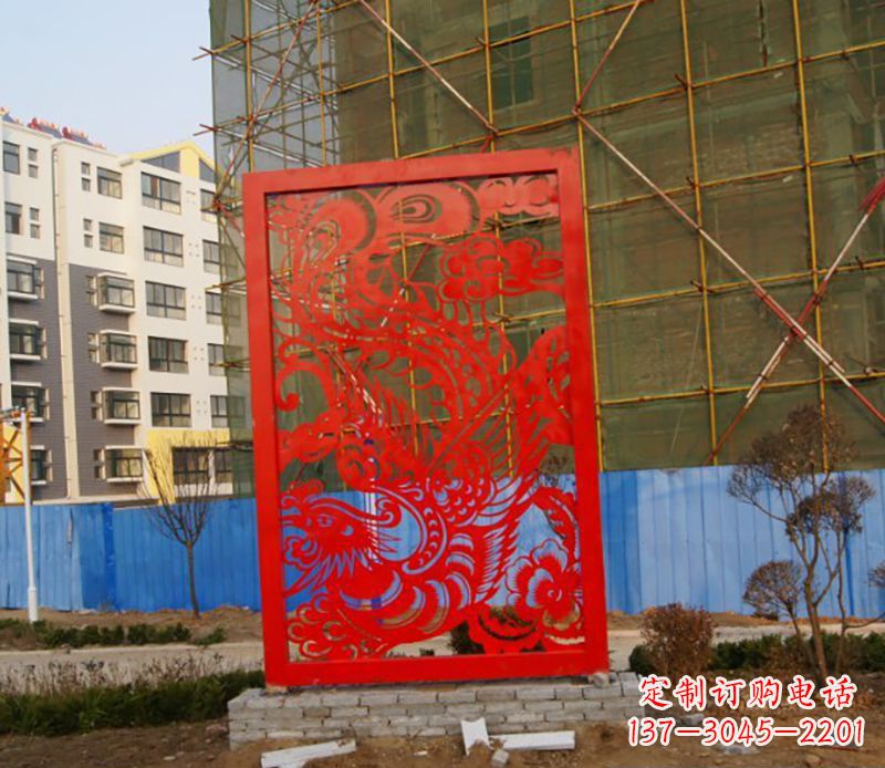 不锈钢剪纸公园雕塑