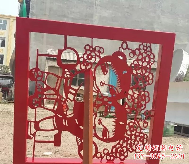 不锈钢剪纸景观雕塑