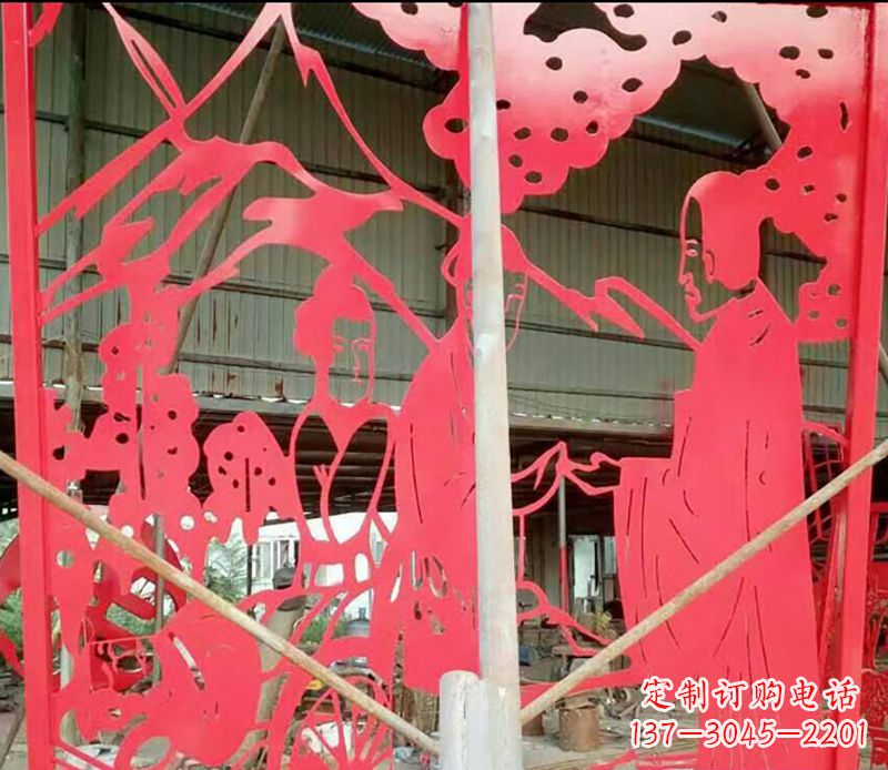 不锈钢剪纸天窗雕塑