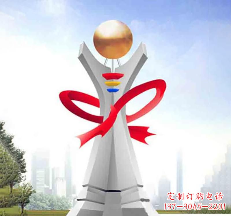 不锈钢奖杯雕塑2