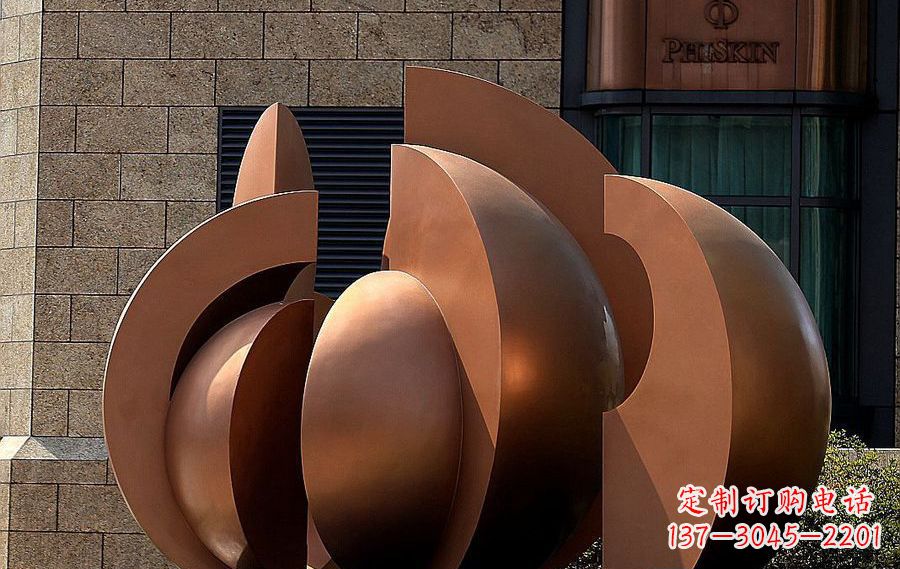 不锈钢街头抽象景观雕塑