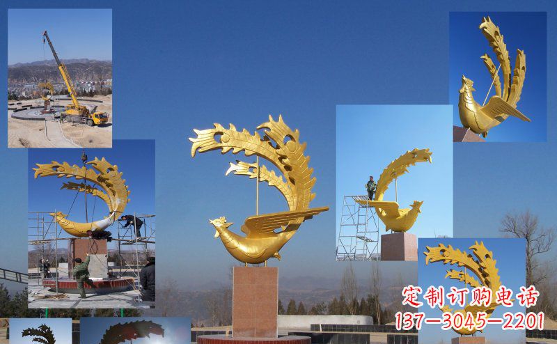 凤凰金色雕塑——展现凤凰之美 凤凰金色雕塑——展现凤凰之美