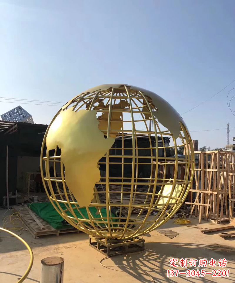 地球仪雕塑 - 不锈钢/金属/地球仪 地球仪雕塑 - 不锈钢/金属/地球仪