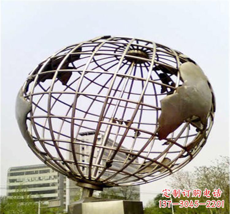 地球仪雕塑 - 不锈钢/景观/地球仪 地球仪雕塑 - 不锈钢/景观/地球仪