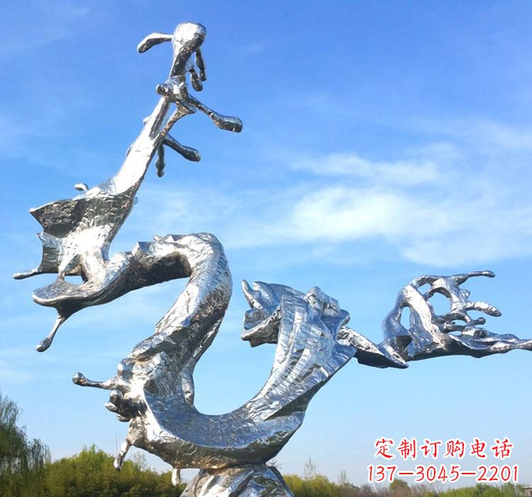 不锈钢景观海浪雕塑2