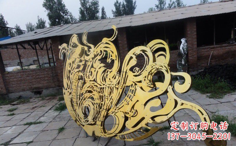不锈钢景观海浪雕塑