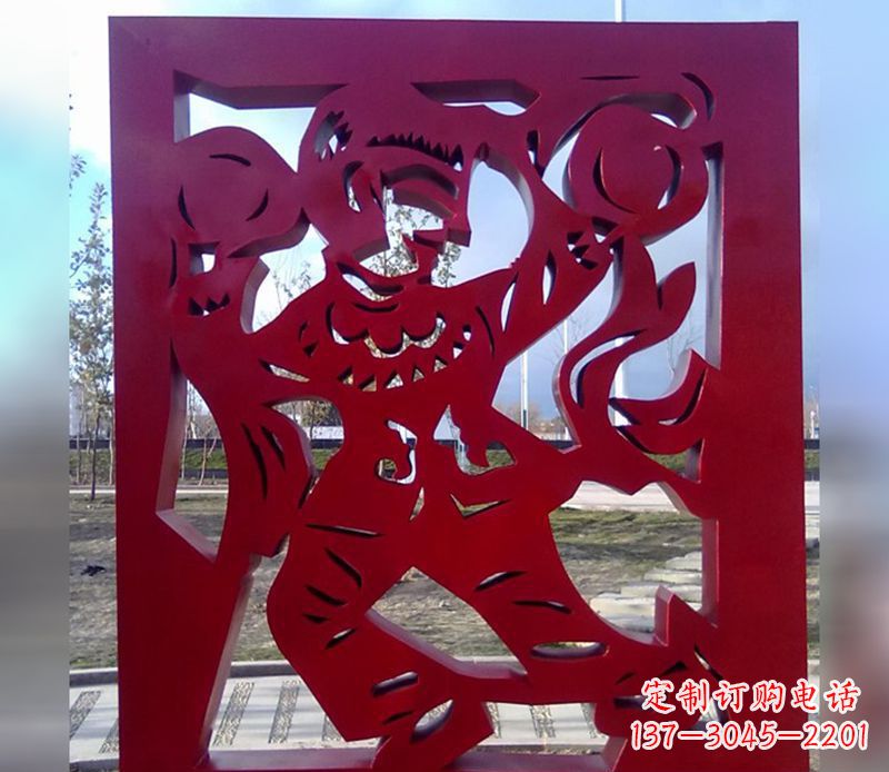 不锈钢景观剪纸雕塑