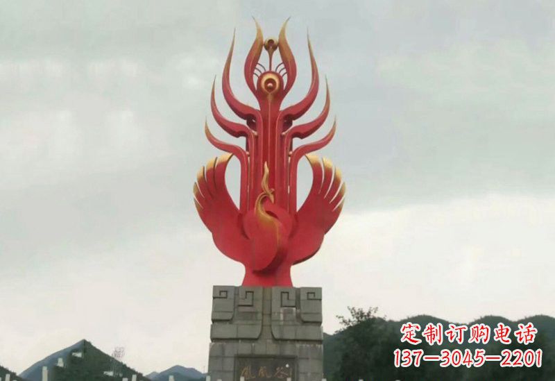 凤凰雕塑 - 不锈钢/景区/抽象/凤凰 凤凰雕塑 - 不锈钢/景区/抽象/凤凰