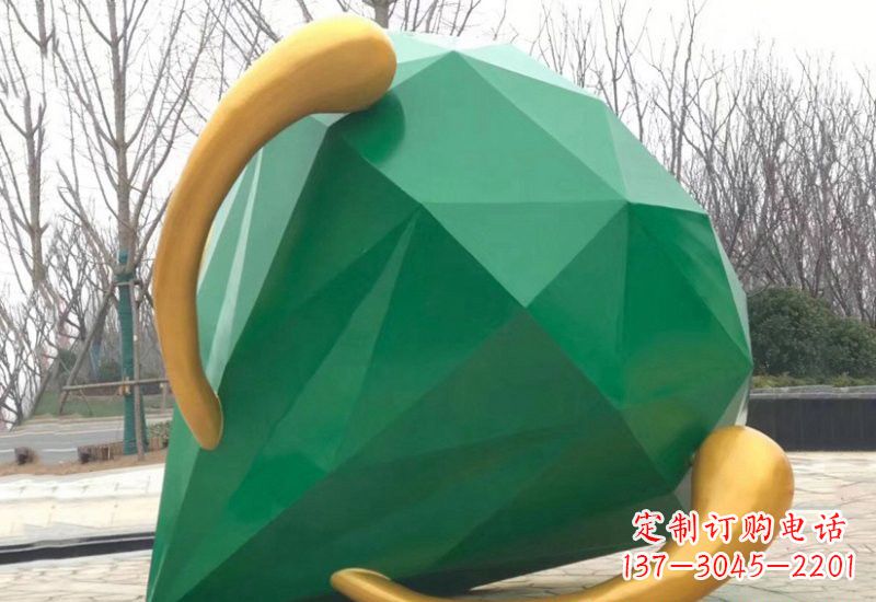 不锈钢景区钻石雕塑