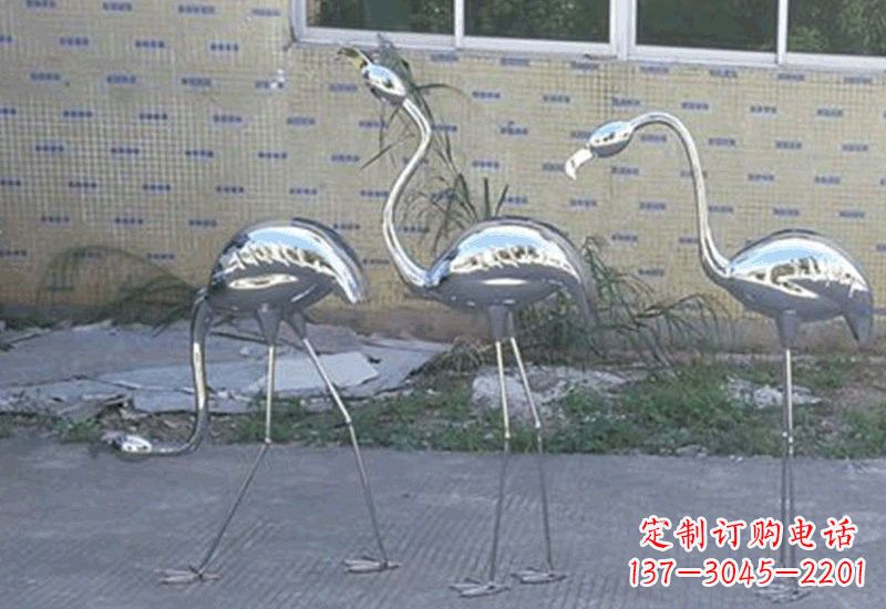火烈鸟雕塑 - 不锈钢/镜面/火烈鸟 火烈鸟雕塑 - 不锈钢/镜面/火烈鸟