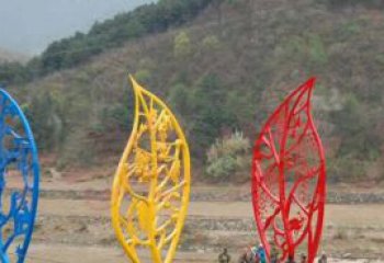 不锈钢景区镂空树叶雕塑——美妙的自然之美