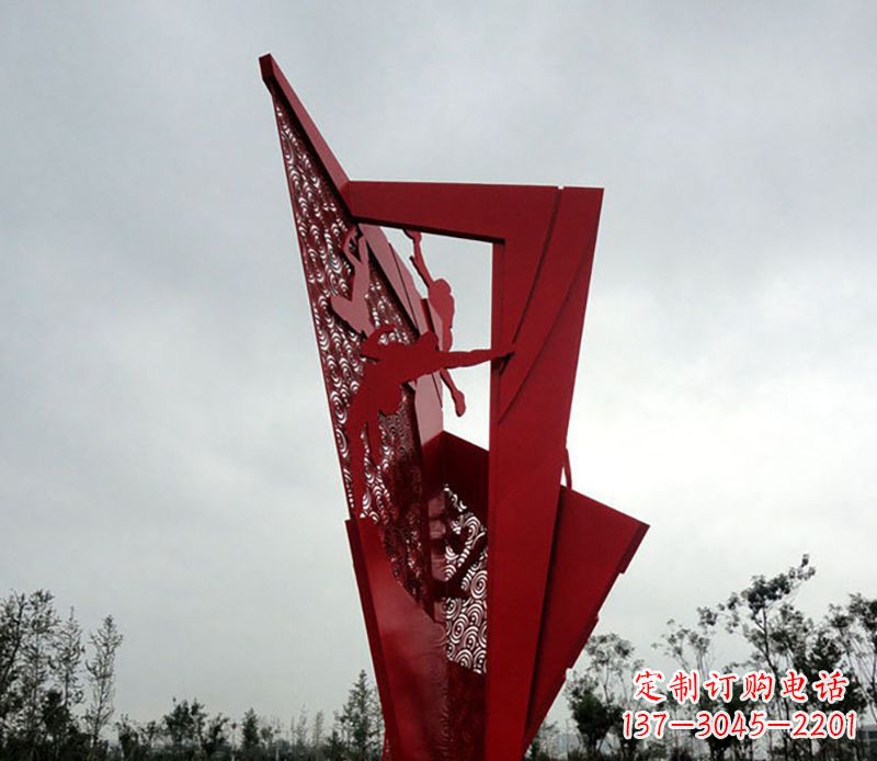 不锈钢烤漆剪纸雕塑
