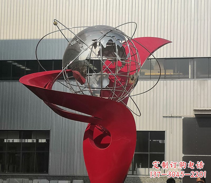 不锈钢烤漆园林景观雕塑