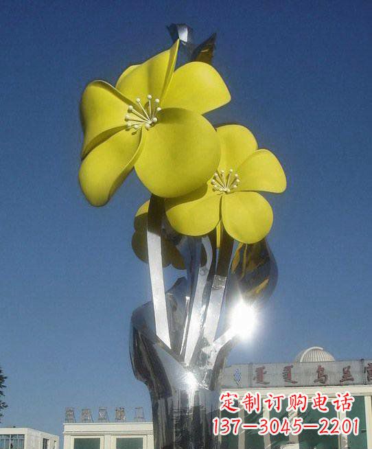不锈钢兰花城市雕塑